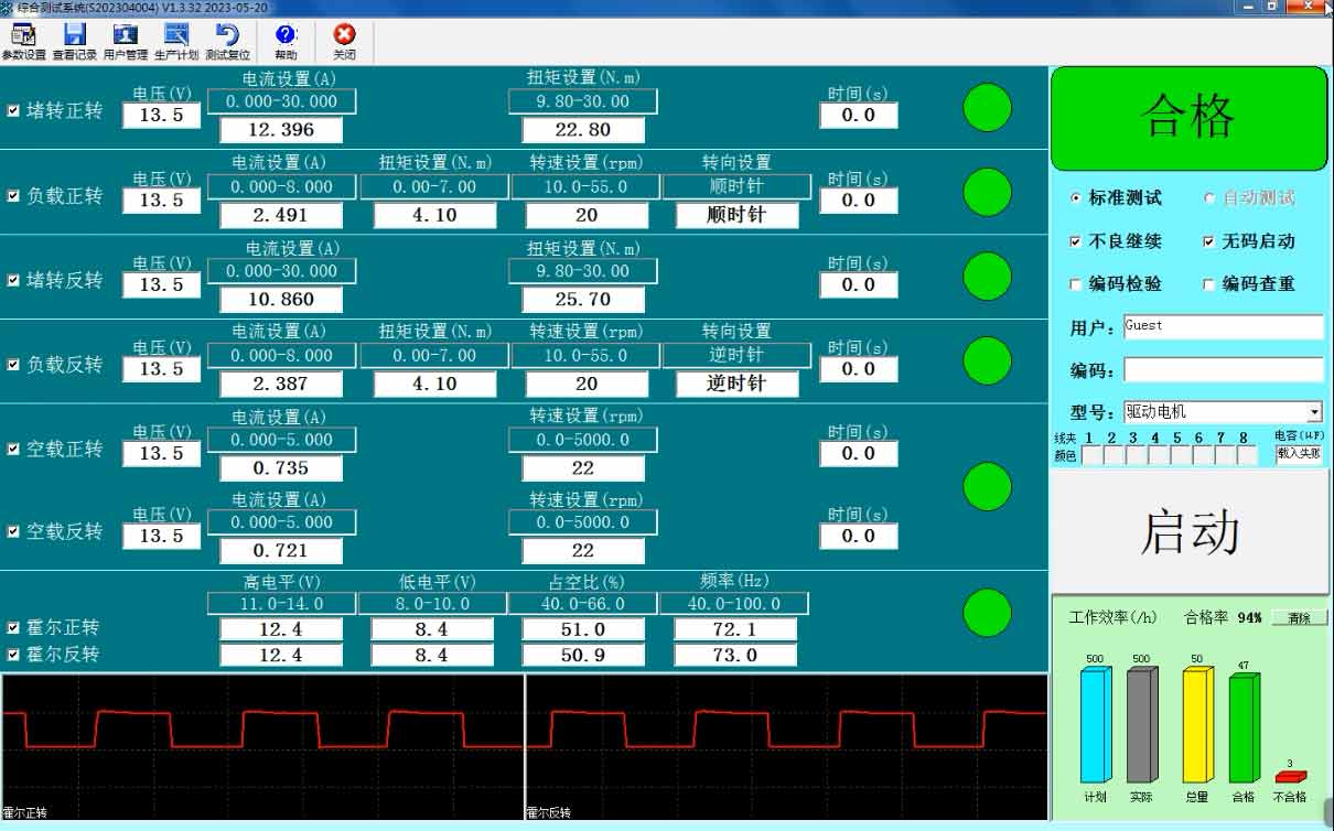 汽車玻璃升降電機(jī)測試方法—AIP艾普